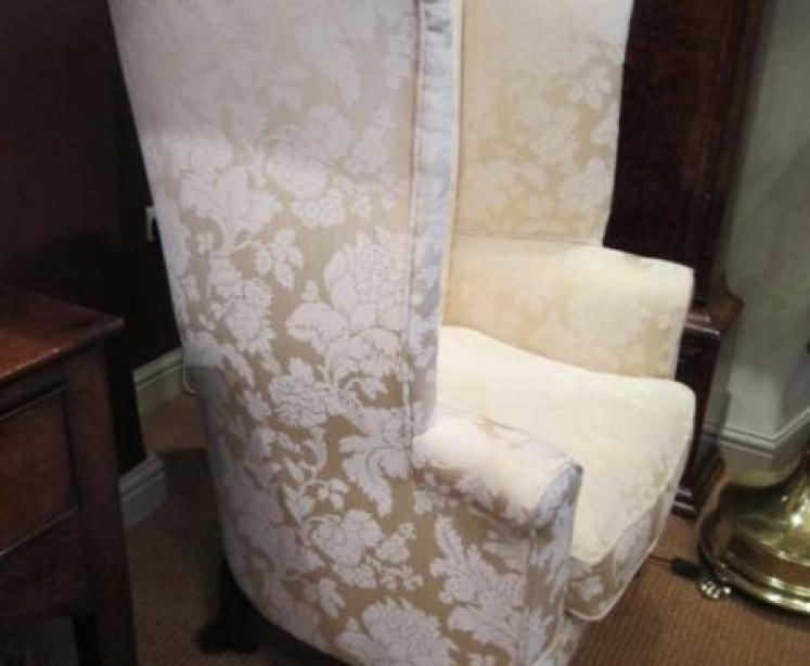 Stunning Mid Victorian Porter's Hall Wing Armchair - Image 4