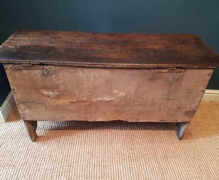 Early Carved Panel Coffer - Image 5