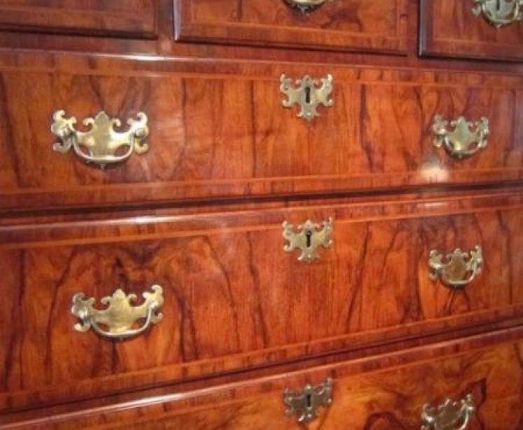 Outstanding George II Walnut Secretaire Chest on Chest - Image 3