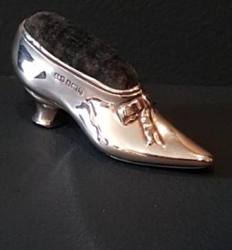 Levi and Salaman Silver Court Shoe Pin Cushion