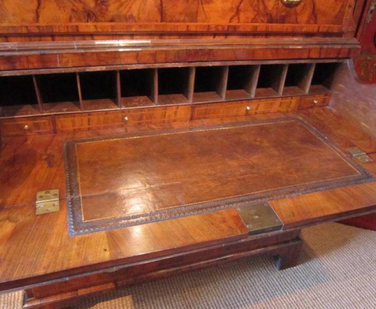 Outstanding George II Walnut Secretaire Chest on Chest - Image 4