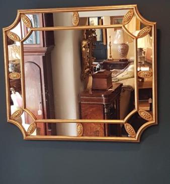 Victorian Timber Gilt Segmented Mirror