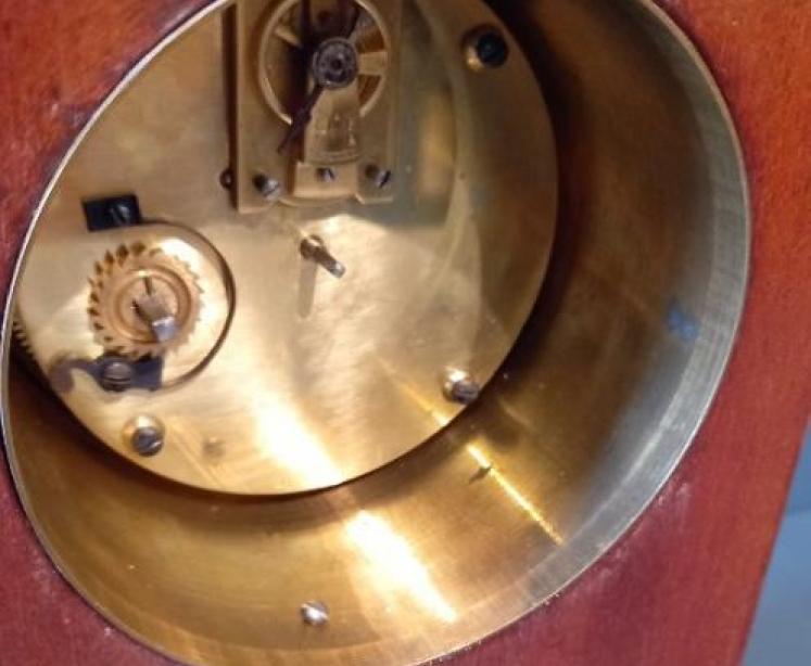 Edwardian Period Fruitwood Inlaid Irish Mantel Clock - Image 5