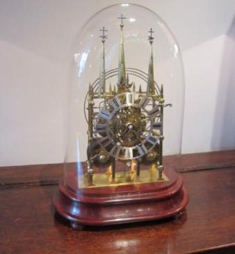 Impressive Early Victorian Double Fusee Skeleton Clock