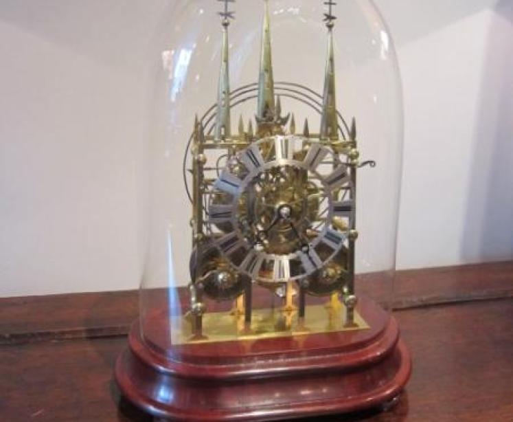 Impressive Early Victorian Double Fusee Skeleton Clock - Image 1