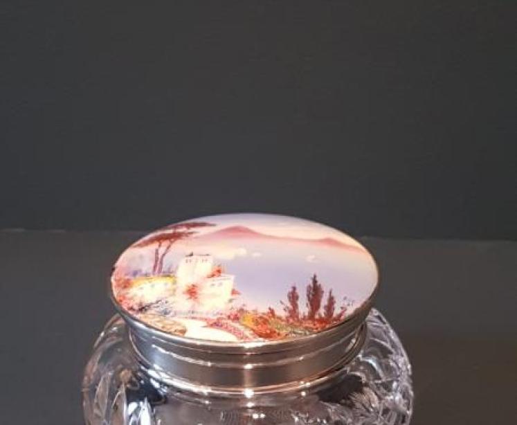 Fine Quality Enamel Top Table Jar - Image 1