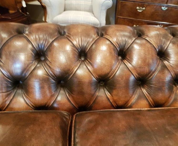 Leather Chesterfield Sofa - Image 5