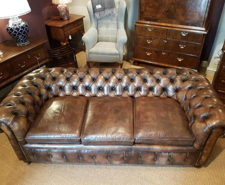 Leather Chesterfield Sofa - Image 6