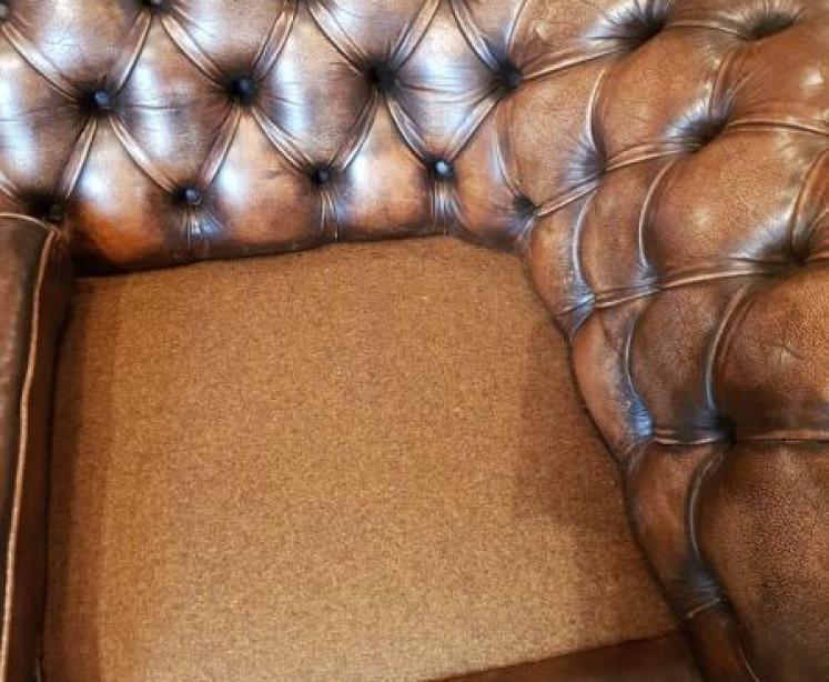 Leather Chesterfield Sofa - Image 7