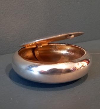 George V Period Silver Squeeze Tobacco Box