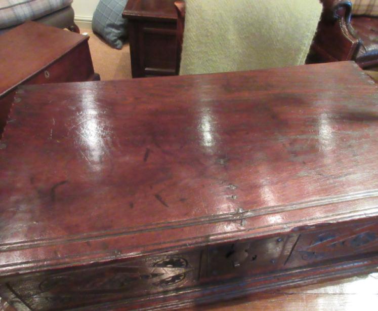 Very Original William & Mary Period Oak Bible Box - Image 2