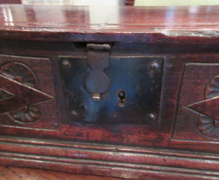 Very Original William & Mary Period Oak Bible Box - Image 3