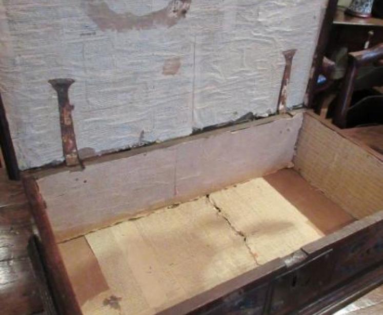 Very Original William & Mary Period Oak Bible Box - Image 4