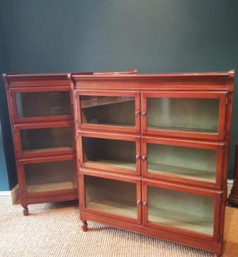Pair of Edwardian Mahogany Barristers Bookcases