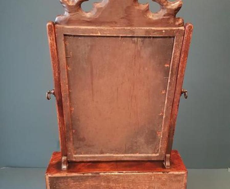 George III Walnut Toilet Mirror - Image 3