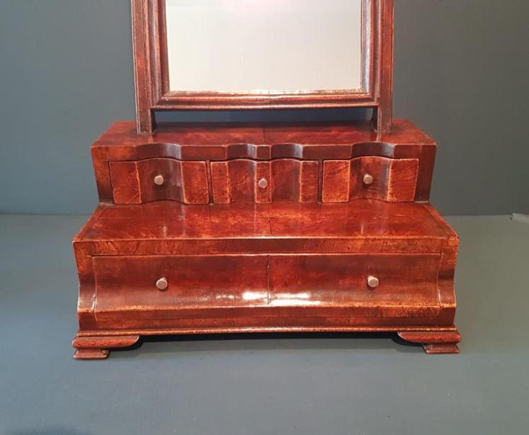 George III Walnut Toilet Mirror - Image 4