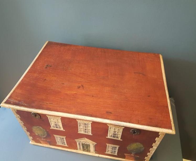 Victorian Oak Painted Country House Toy Box - Image 6