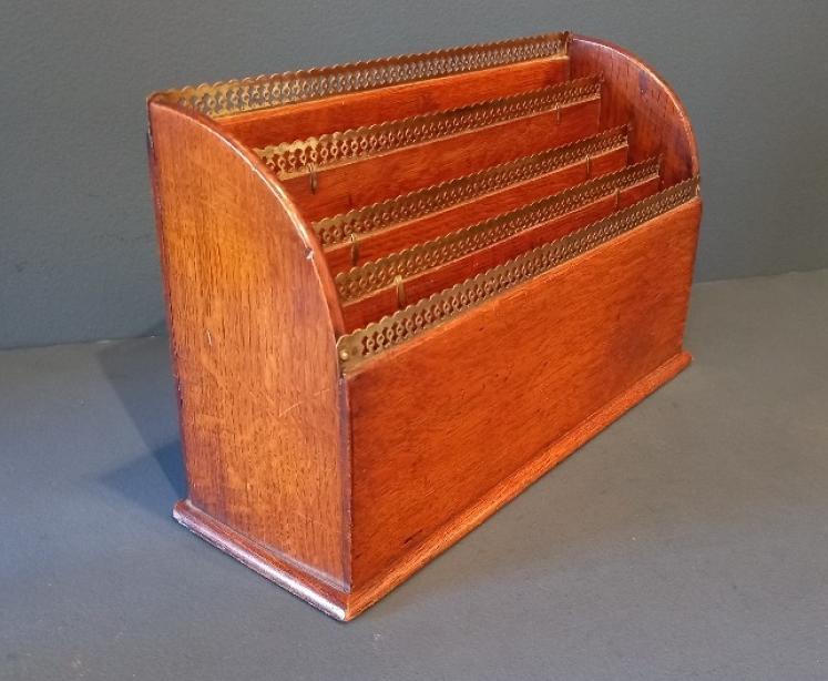 Victorian Oak Waterfall Letter Rack - Image 3