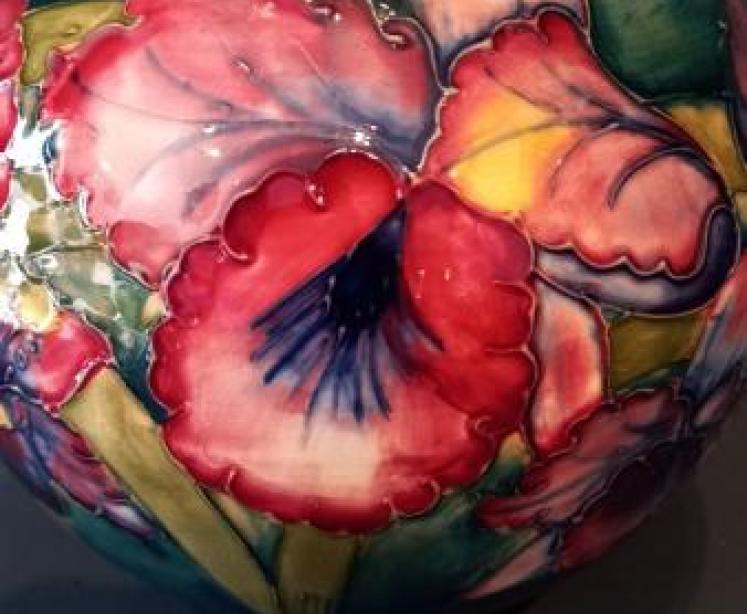 Large Moorcroft Slipper Orchid Vase - Image 4