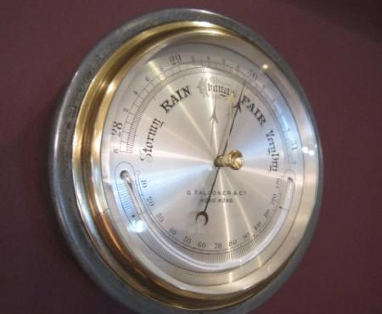 Superior Victorian Polished Steel Marine Barometer - Image 1