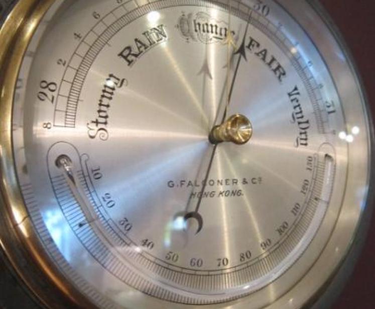 Superior Victorian Polished Steel Marine Barometer - Image 4