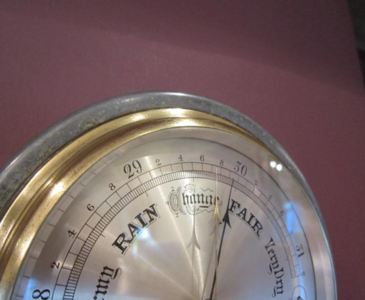 Superior Victorian Polished Steel Marine Barometer - Image 5