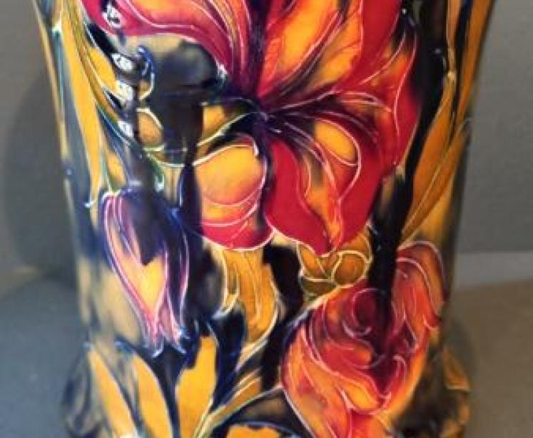 Early Moorcroft Spanish Pattern Wide Flared Top Vase - Image 5