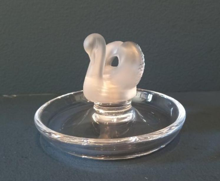 Lalique Opalescent Swan Ring/Pin Dish - Image 2