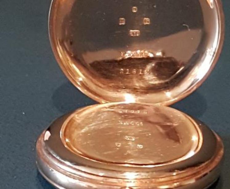 Immaculate 9ct Gold Half Hunter Pocket Watch - Image 5