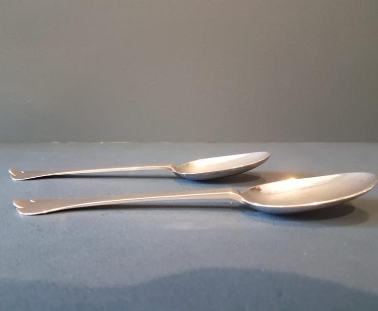 Rare Matching Pair of Charles II Silver Spoons  - Image 6