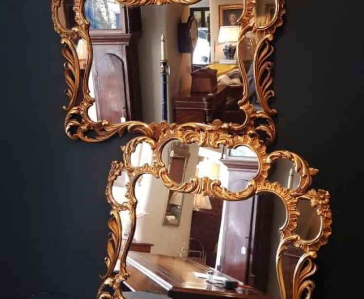 Matching Pair of Victorian Timber Gilt Mirrors - Image 1
