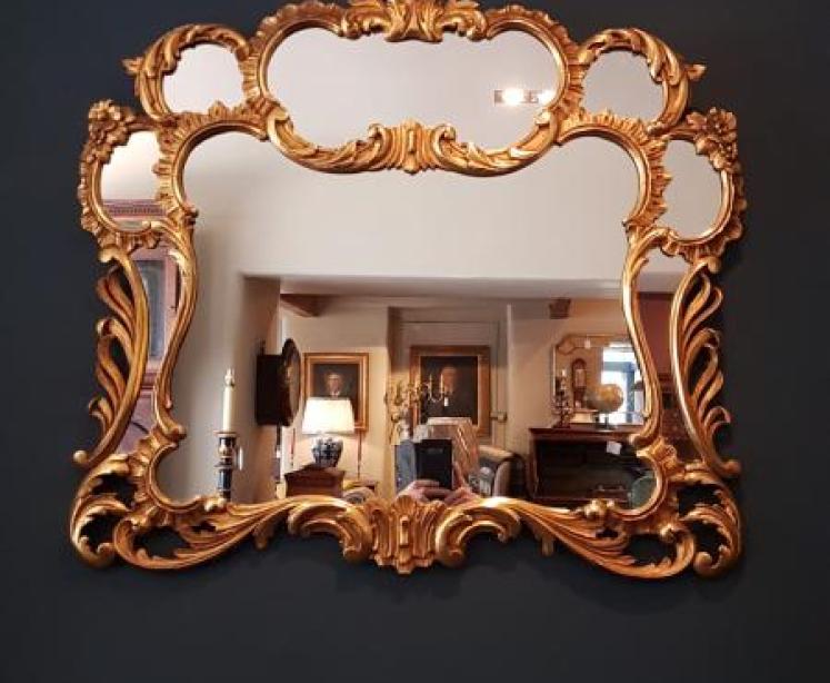 Matching Pair of Victorian Timber Gilt Mirrors - Image 7