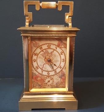 Fine Quality French Porcelain Panel Carriage Clock
