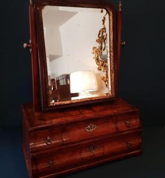George I Walnut Toilet Mirror