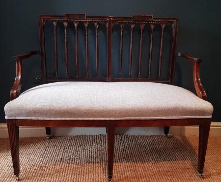 Regency Mahogany Framed Occasional Sofa - Image 1