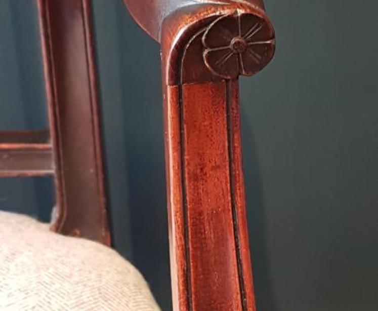 Regency Mahogany Framed Occasional Sofa - Image 5