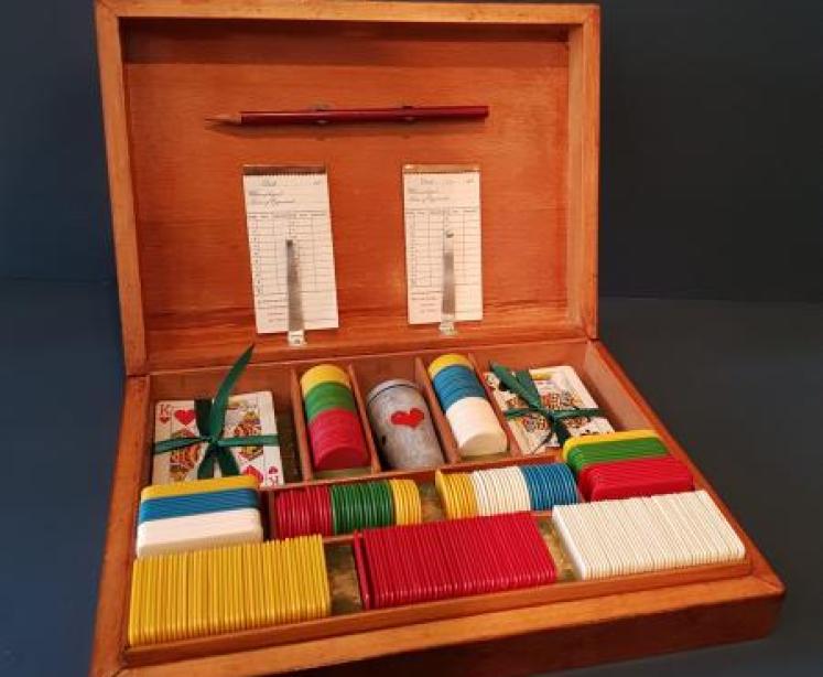 Walnut Poker and Gaming Box - Image 2