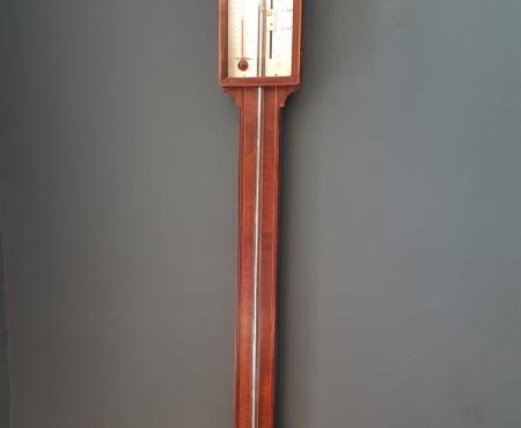 George III Mahogany Stick Barometer - Image 1
