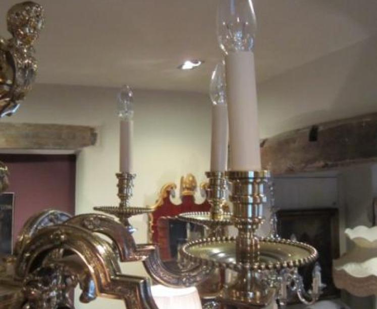 Stunning 19th Century Bronze Louis XIV Style Chandelier - Image 4