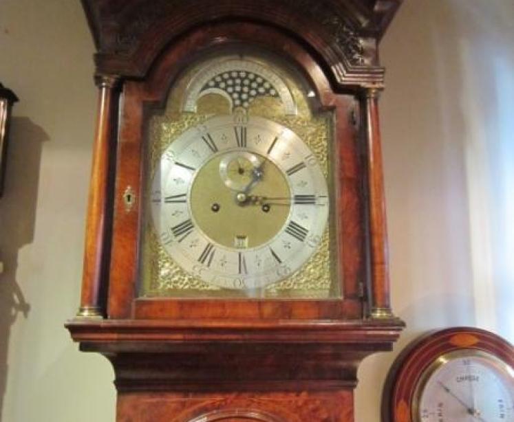 Impressive George II Burr Walnut London Longcase Clock - Image 1