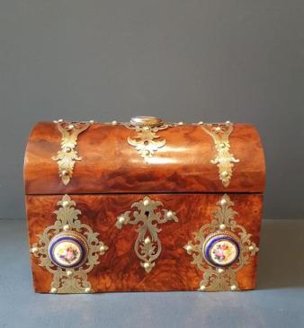 Victorian Walnut Letter Casket