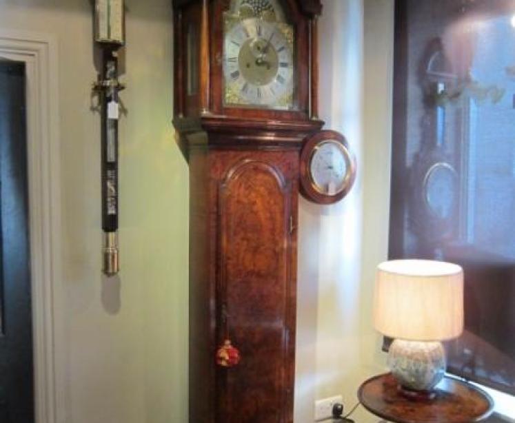 Impressive George II Burr Walnut London Longcase Clock - Image 3