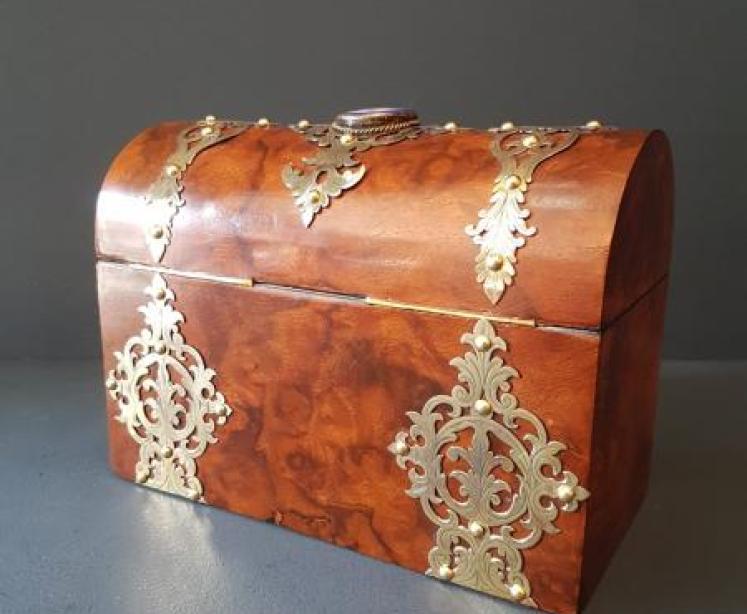 Victorian Walnut Letter Casket - Image 7