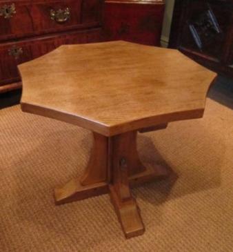 Mouseman Adzed Oak Octagonal Coffee Table