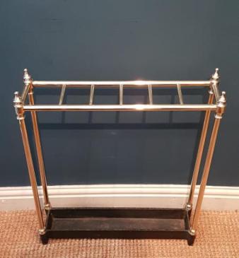 Victorian Brass and Cast Iron Stick Stand 