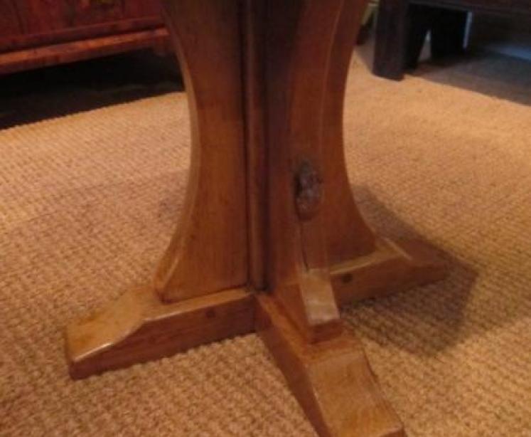 Mouseman Adzed Oak Octagonal Coffee Table - Image 2