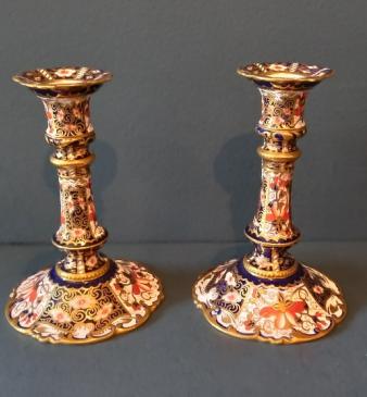 Pair of Royal Crown Derby Candlesticks