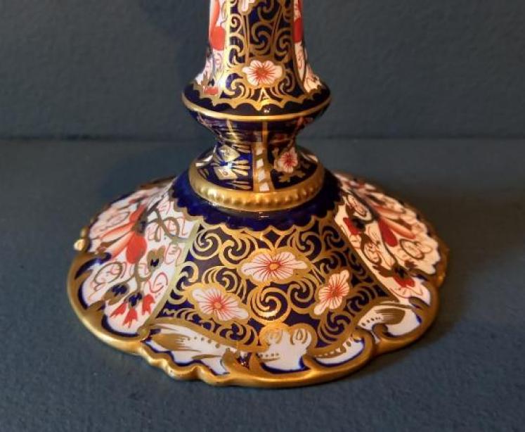 Pair of Royal Crown Derby Candlesticks - Image 4