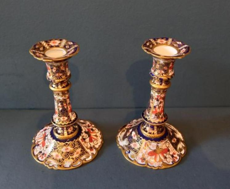 Pair of Royal Crown Derby Candlesticks - Image 6