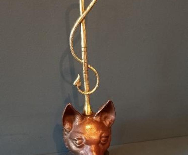 Victorian Pierce & Page Fox's Head Door Stop - Image 1